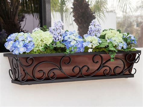 window box metal railing|36 inch window box planter.